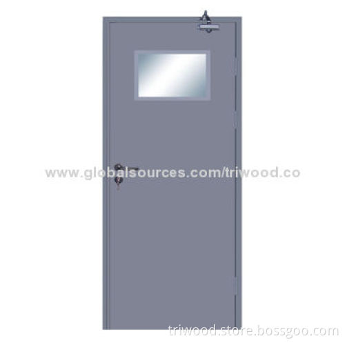 Metal Fire Rated Door with Perlite Core and Powder Coated, 0.5, 1, 1.5 Hours Fire Rating